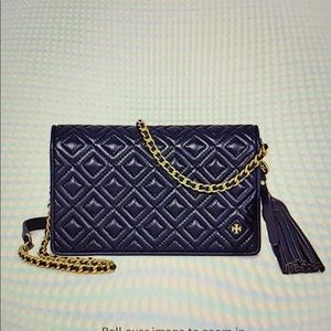 NWT Tory Burch Fleming Flat Wallet Crossbody Bag